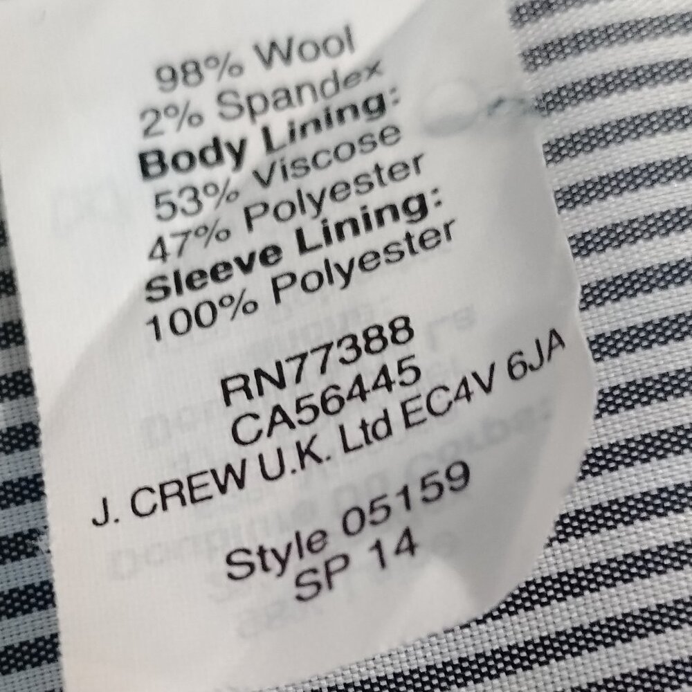 J Crew Black Wool Schoolboy Blazer - Picture 11 of 15